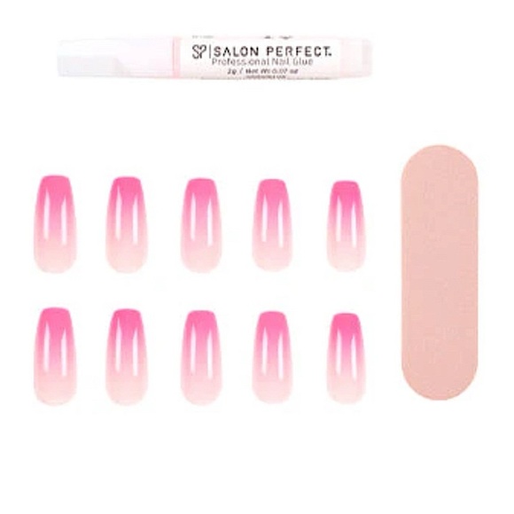 Modern French Neon Nail Set - Pink - Picture 3 of 3
